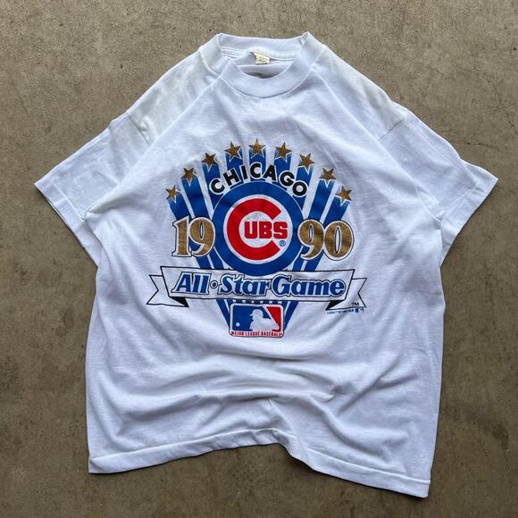 1990 Chicago Cubs All-Star Game T-Shirt 20x25.5” - Picture 1 of 8